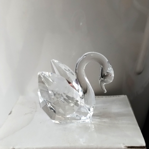 Crystal Small Swan 1.5" clear - Picture 1 of 10